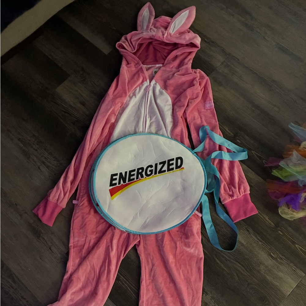 Pink Bunny Costume with Drum